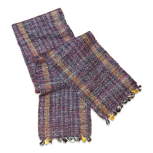 Plum Gold Stripe Scarf