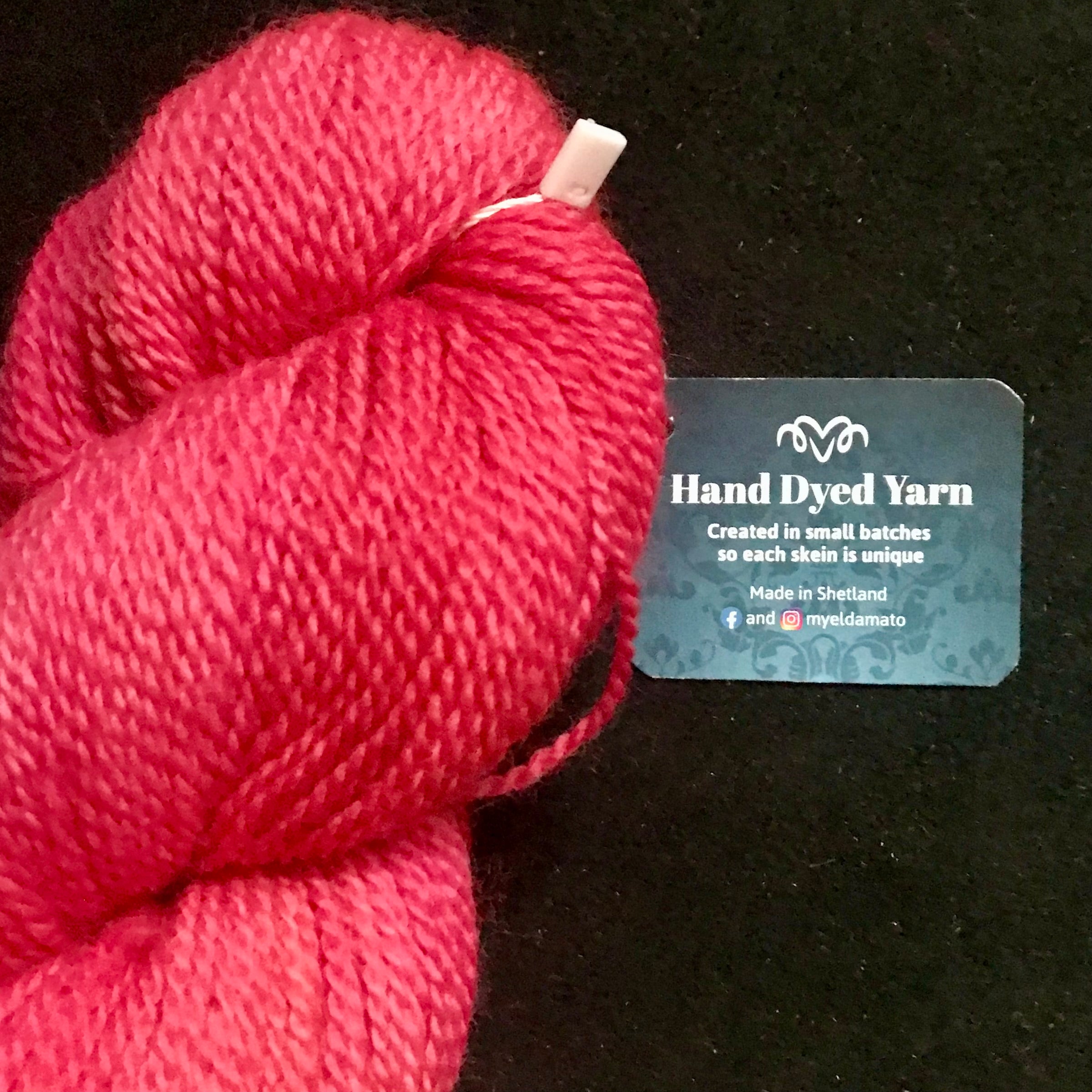Coral Kiss and Black Chenille Scarf