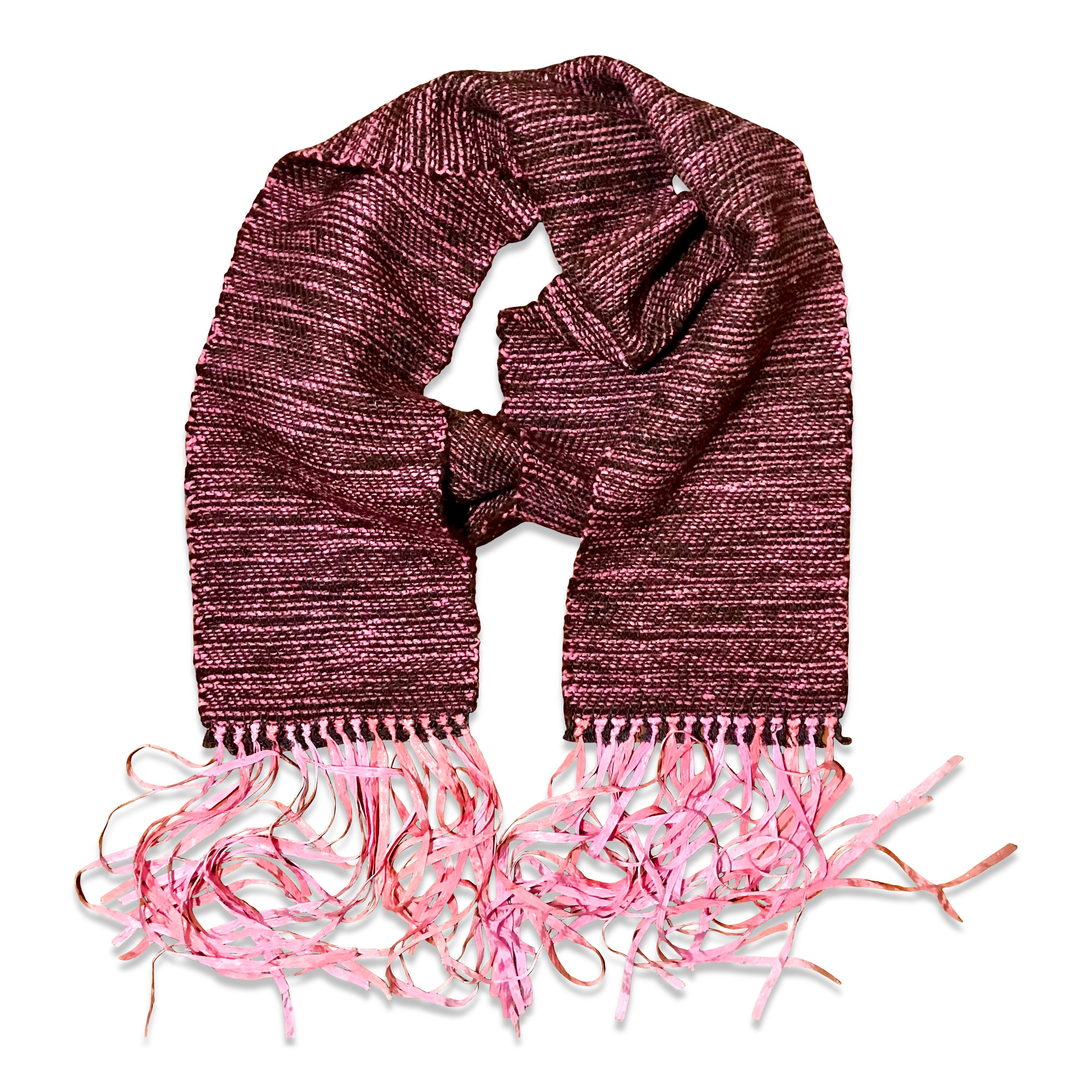 Rhinestone Fringe Pink Rodeo Scarf